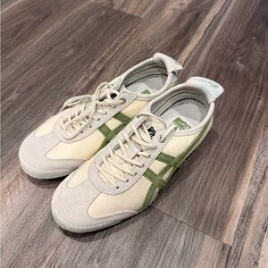 Onitsuka Tiger by Asics Unisex Beige and Olive Sneakers